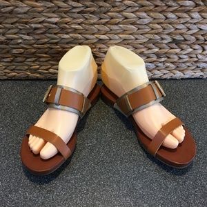 Tommy Hilfiger Brown "Jalyn" Slide Flat Sandals